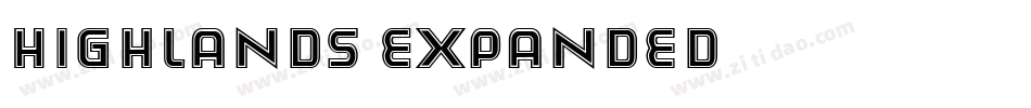 Highlands Expanded字体转换
